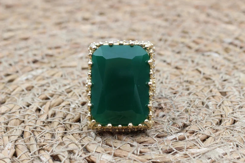 Square Emerald Ring - A Handmade Jewel Full of Emotion and Spirituality