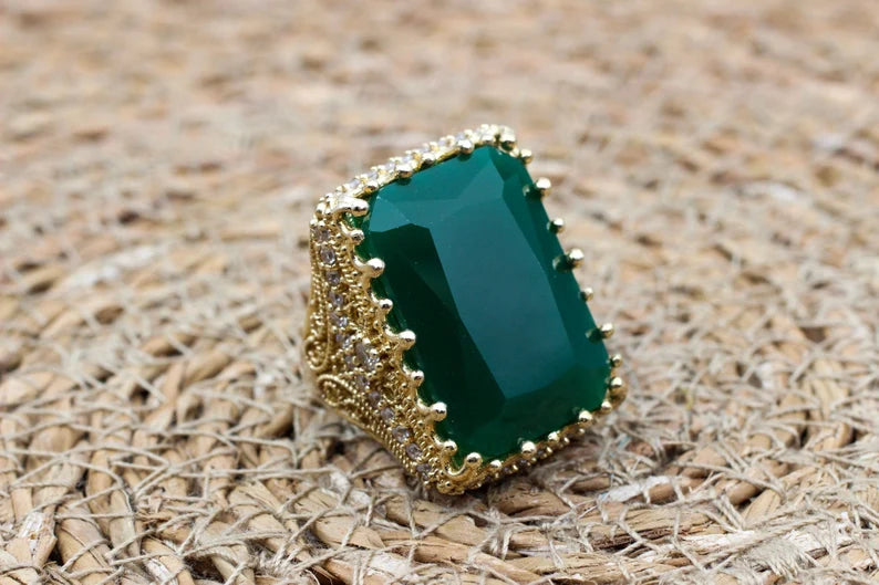 Square Emerald Ring - A Handmade Jewel Full of Emotion and Spirituality