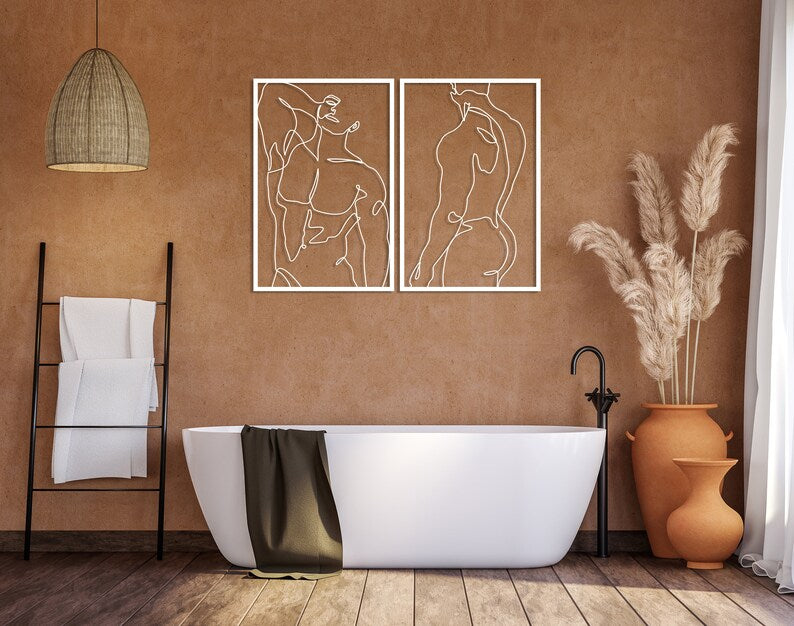 Bring art into your home with our unique handmade male body wall art!