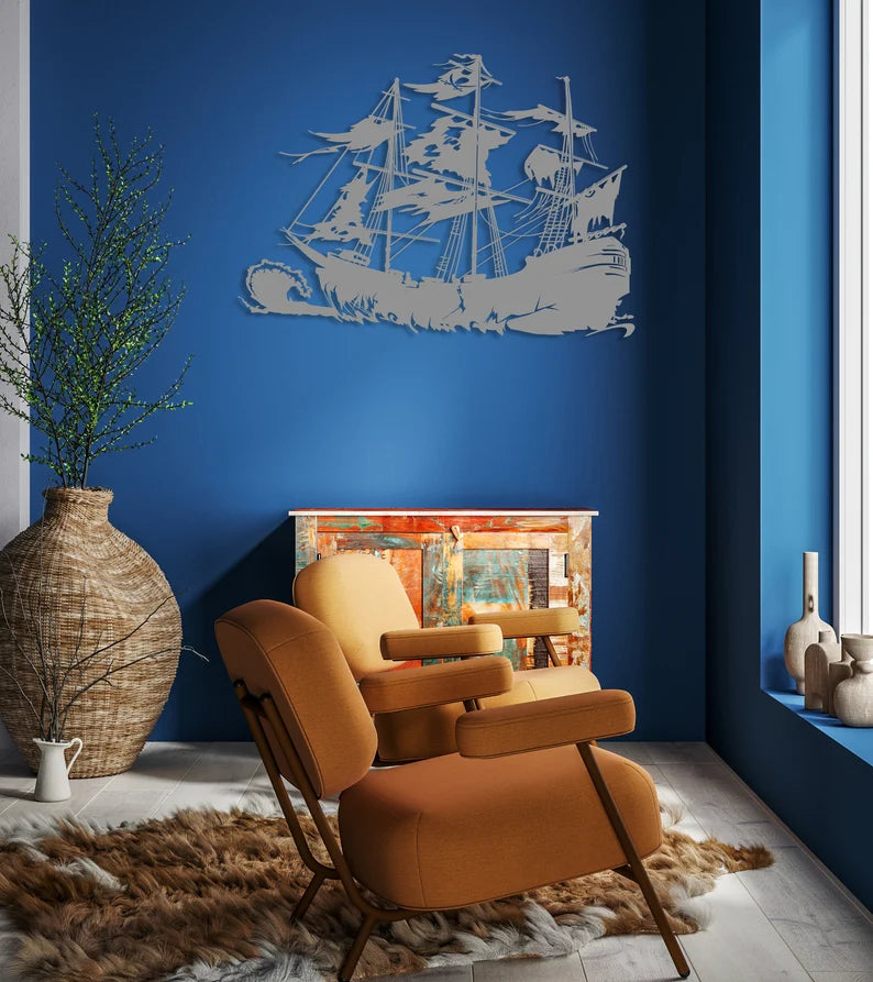 "Bring an adventure into your home with our unique handmade pirate ship!"