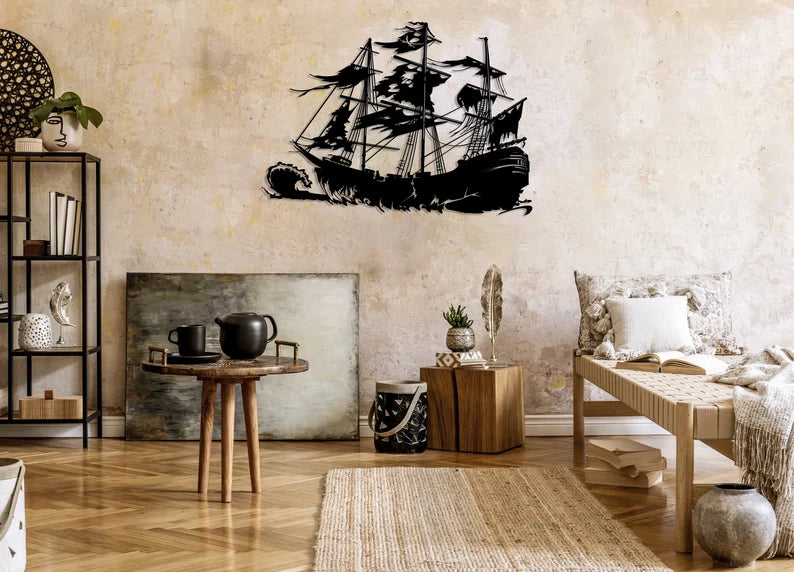 "Bring an adventure into your home with our unique handmade pirate ship!"