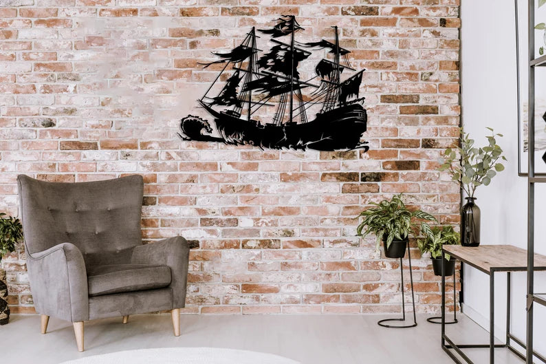 "Bring an adventure into your home with our unique handmade pirate ship!"