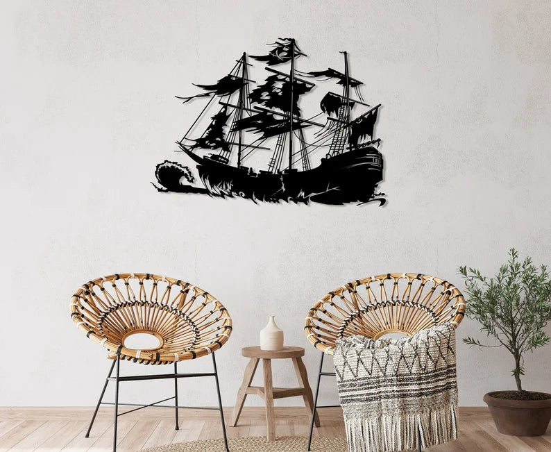 "Bring an adventure into your home with our unique handmade pirate ship!"