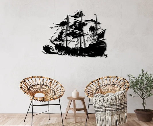 "Bring an adventure into your home with our unique handmade pirate ship!"