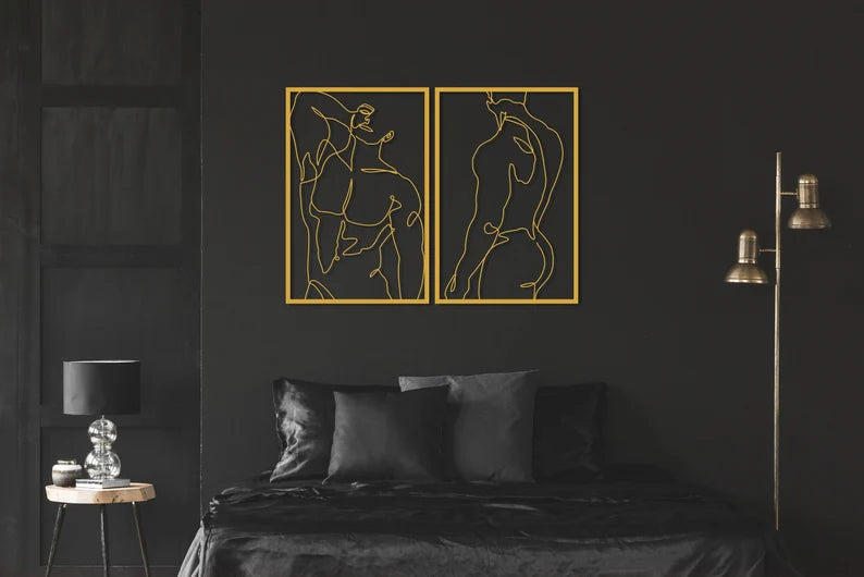 Bring art into your home with our unique handmade male body wall art!