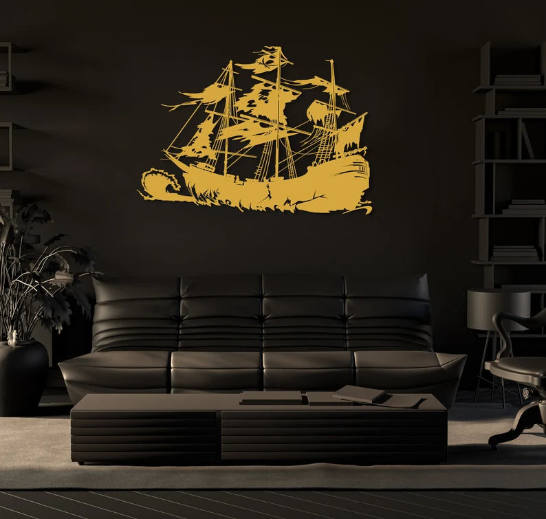 "Bring an adventure into your home with our unique handmade pirate ship!"