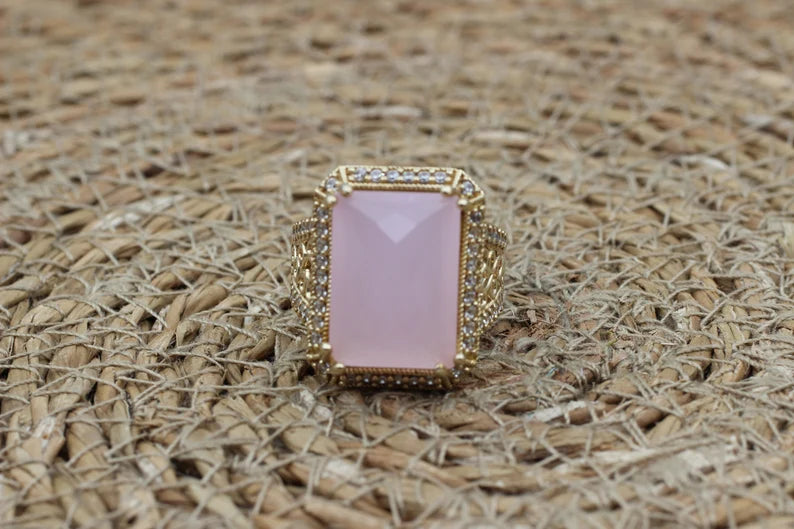 Unique Handmade Rose Quartz Ring - Feel the Power and Beauty