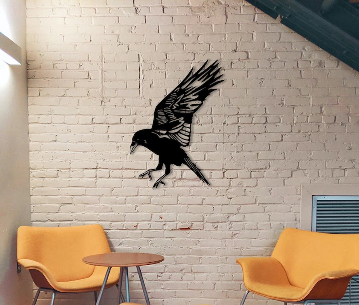 Unieke Handgemaakte Raven Wanddecoratie voor de echte dier/natuurliefhebbers