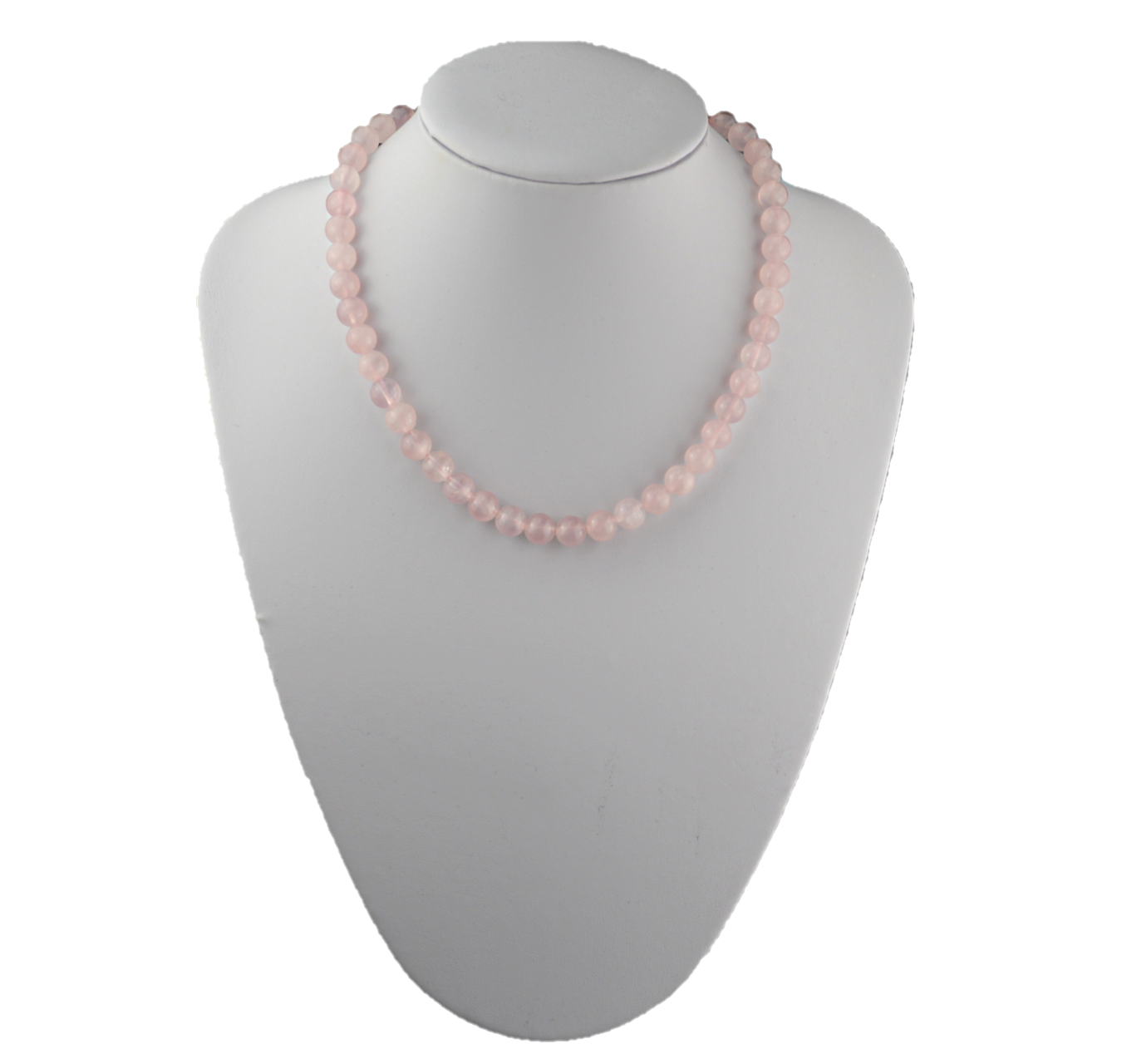 "Radiant love: Discover the meaning of our Rose Quartz necklace (round)"